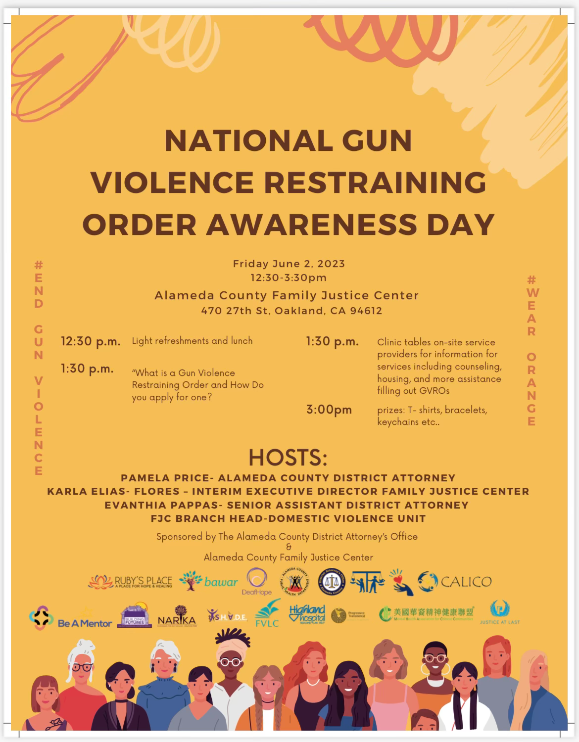 Agenda for the event - National Gun Violence Restraining Order Awareness Day